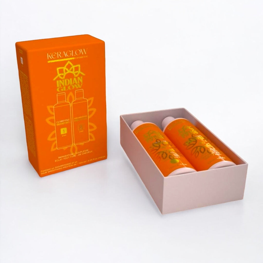 Kit de lissage indien coffret 2X120ml Keraglow