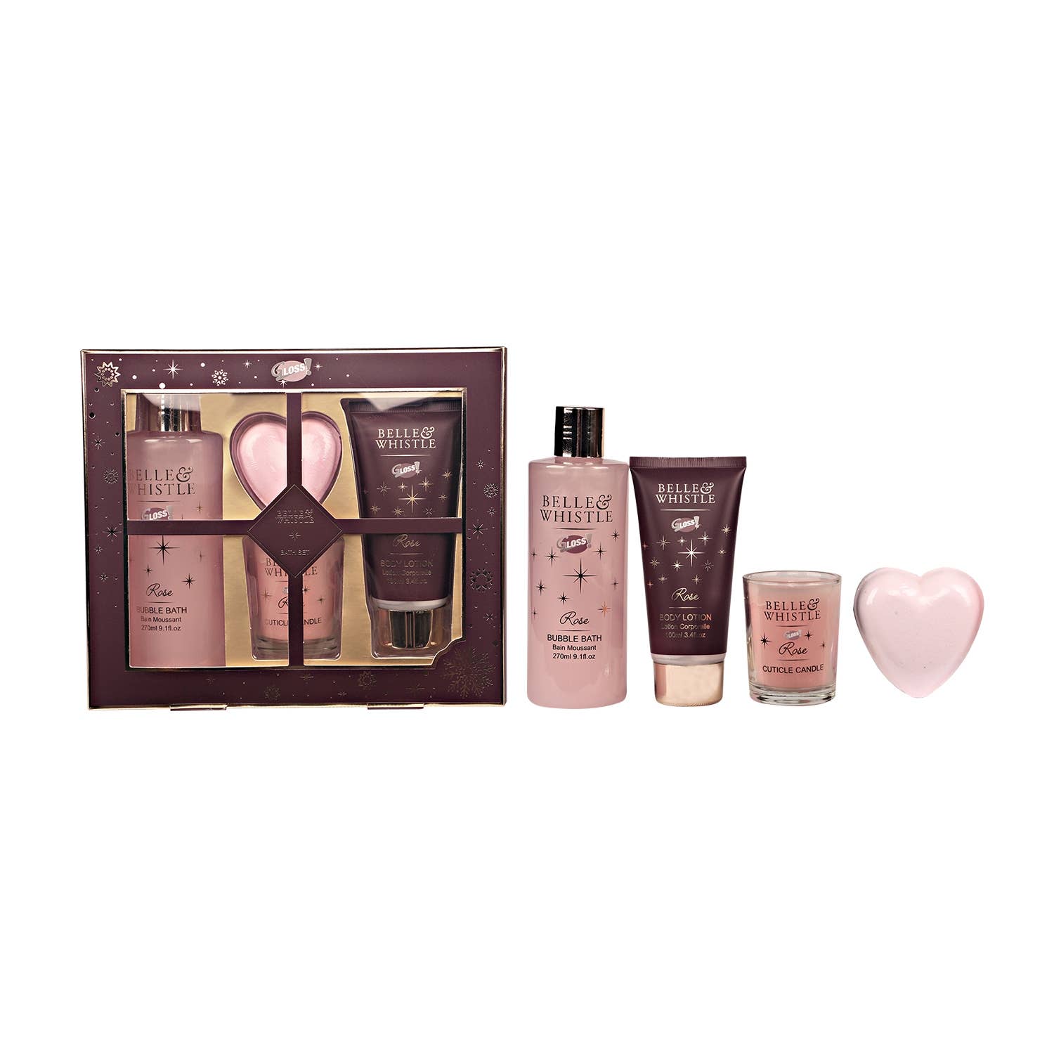 offret Bain & Corps Cadeau Femme – Bain Moussant, Lotion, Effervescents & Bougie