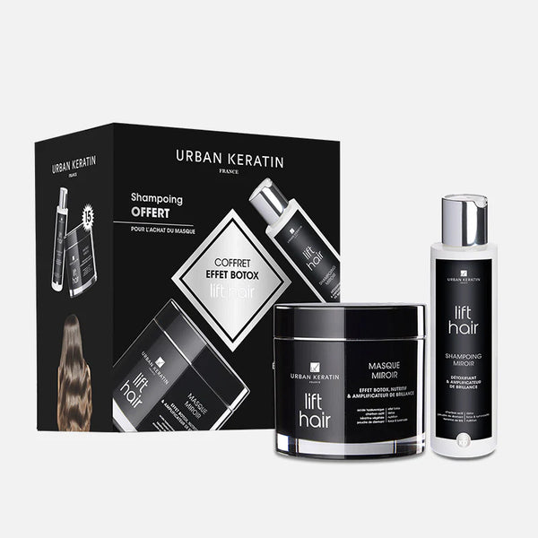 Coffret Effet Botox Lift Hair – Masque Miroir Nutritif 200 ml + Shampoing Miroir Détoxifiant 150 ml Offert