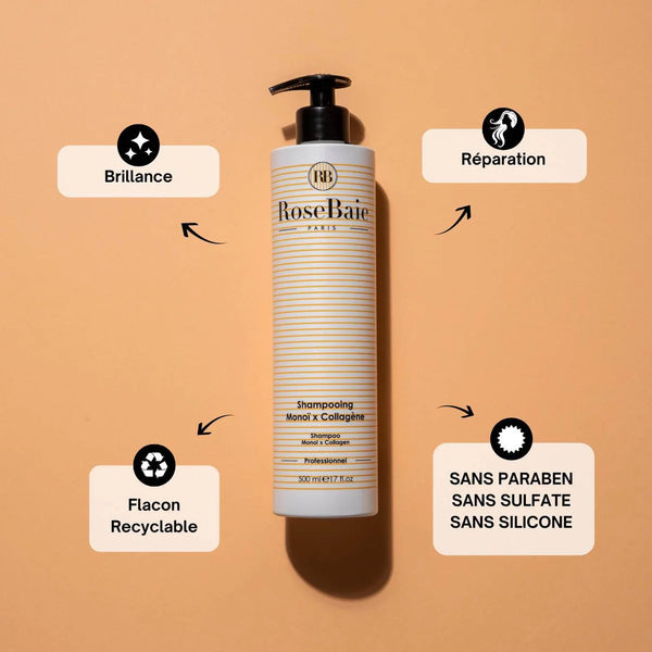 Shampoing sans sulfate cheveux MONOÏ X COLLAGENE 500ml