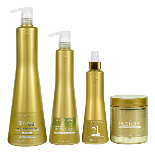 Kit de reconstruction blindage complet organic gold 4 produits