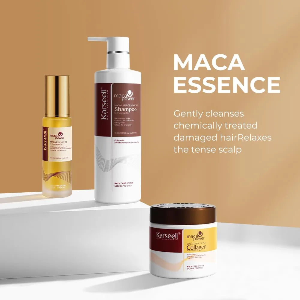 Coffret Karseell Collagène, Shampoing & Huile d’Argan | Réparation & Brillanc