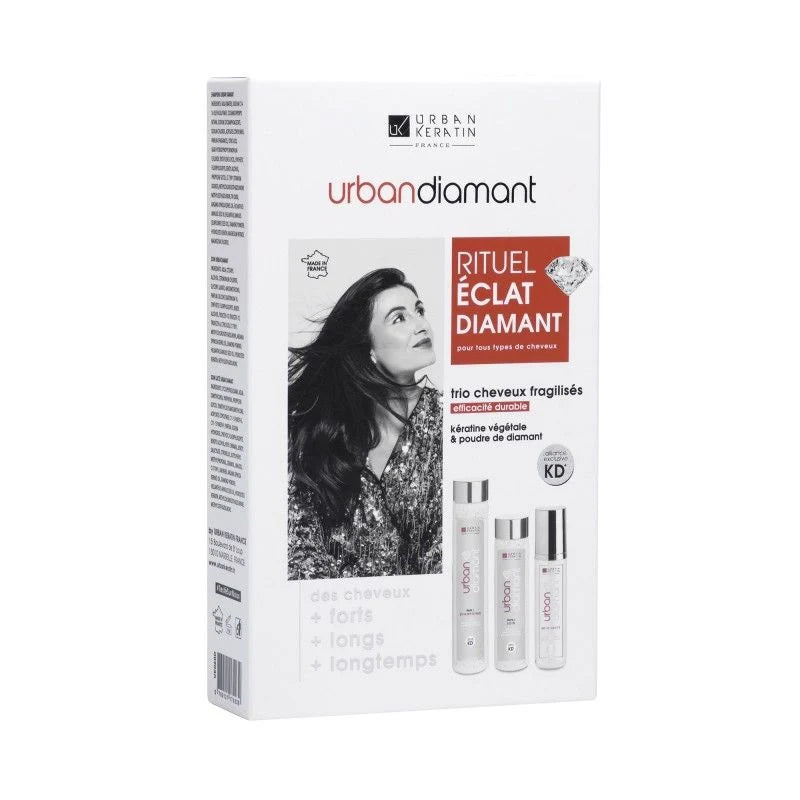 Trio Urban Diamant – Rituel Cheveux Fragilisés Brillance & Réparation | Keraliss