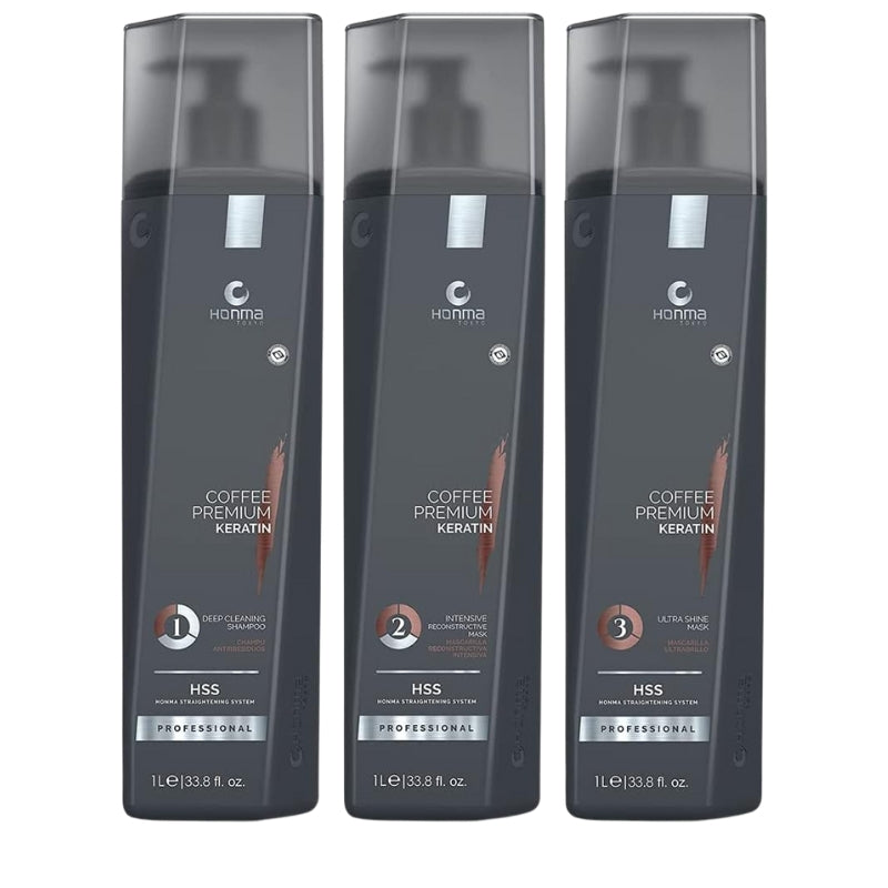Kit Lissage Brésilien Honma Tokyo Coffee Premium - format Pro 3x1L