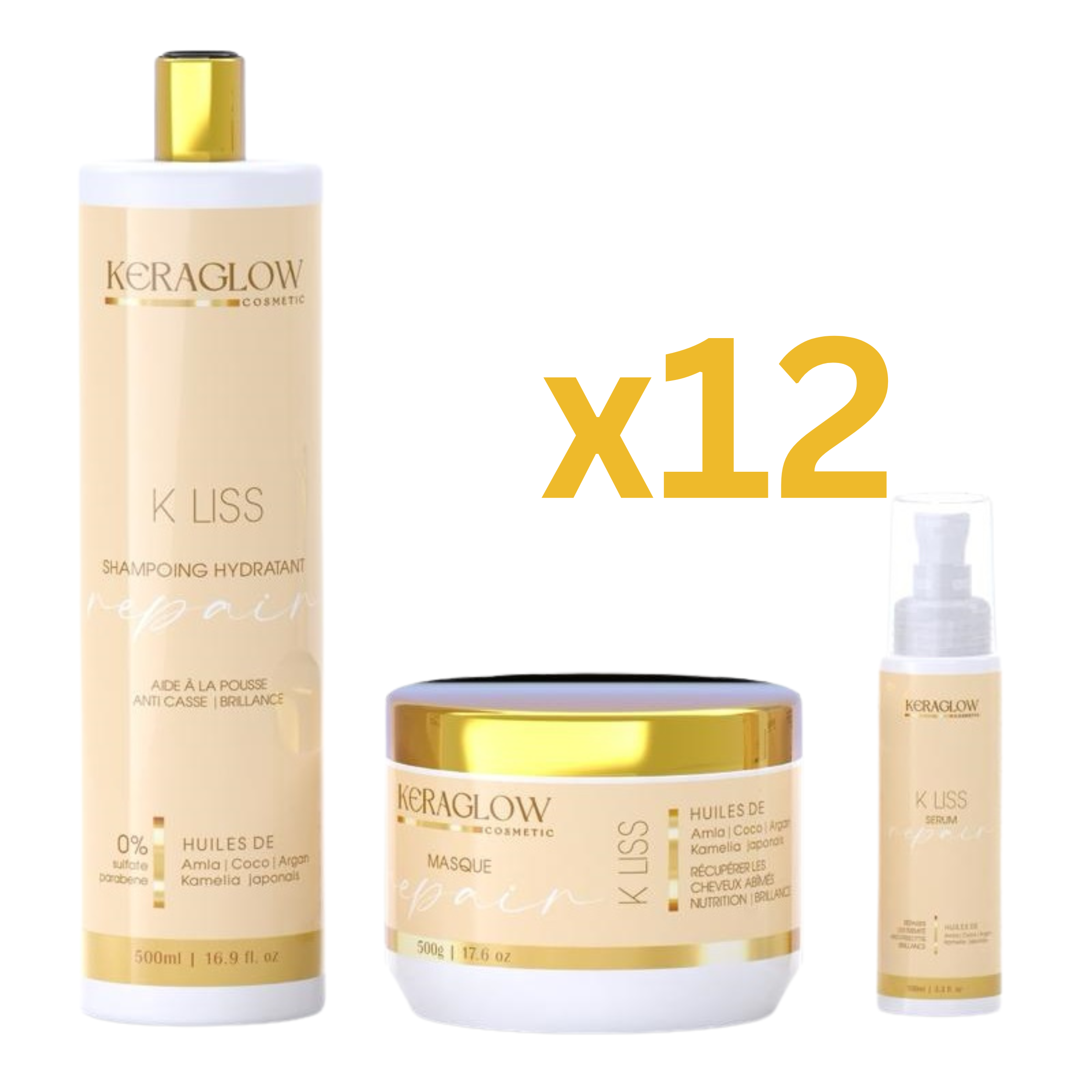 Lot Pour Pro Kit Sans Sulfate Kera Glow Repair Lissage Expert