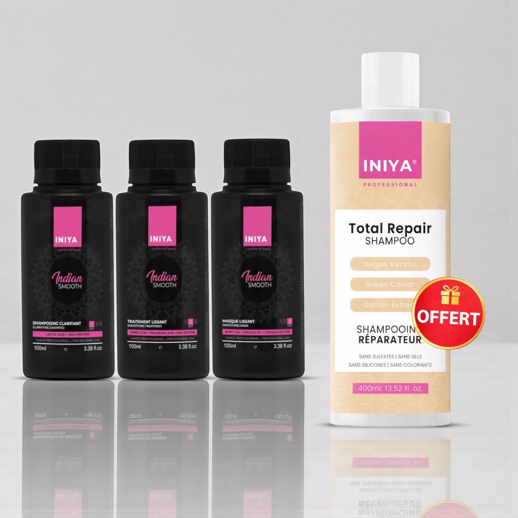 Iniya Indian Smooth – Lissage Indien & Tanin | Shampoing 500 ml OFFERT – Soldes 2026