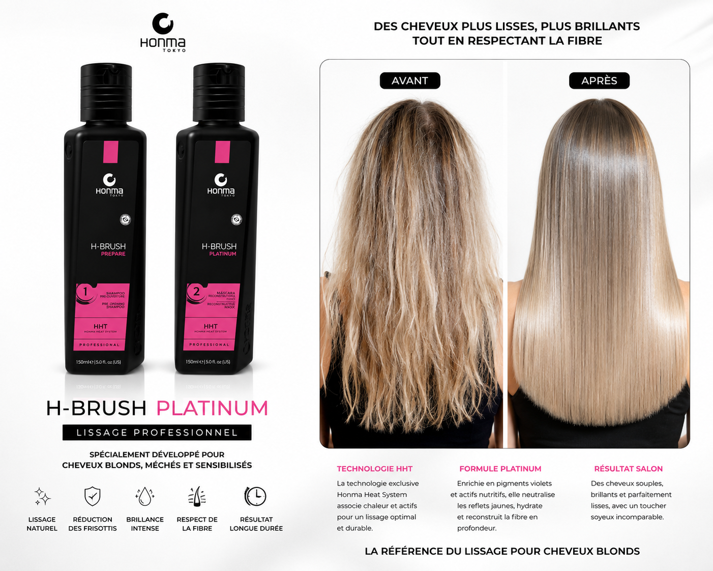Soin cheveux kératine soin btx lissage Tokyo H-Brush
