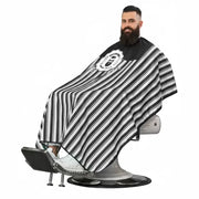Cape de Coupe Maxi KUSTER-3 Rayée Grise Motif Outils 6 Clips Academy