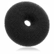 MEZZO Crépon Chignon Pouf Noir 17x8cm