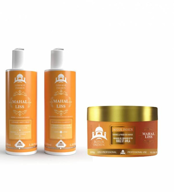 Mini Kit Lissage Indien Mahal Liss® & Soin BTX Indien 3 produits