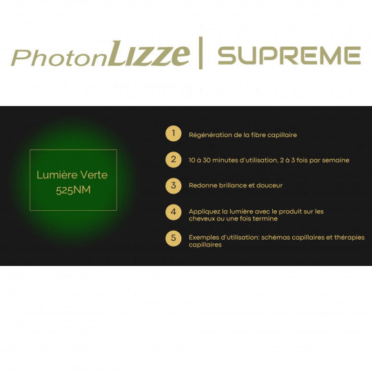 Photon Lizze Supreme LED 3 en 1 – Luminothérapie Capillaire Professionnelle