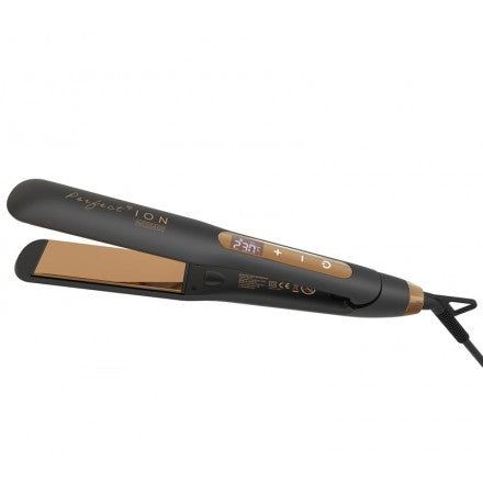 Lisseur Power & Care Perfect Ion — Titane, Écran Tactile, 80-230°C, Générateur Ions