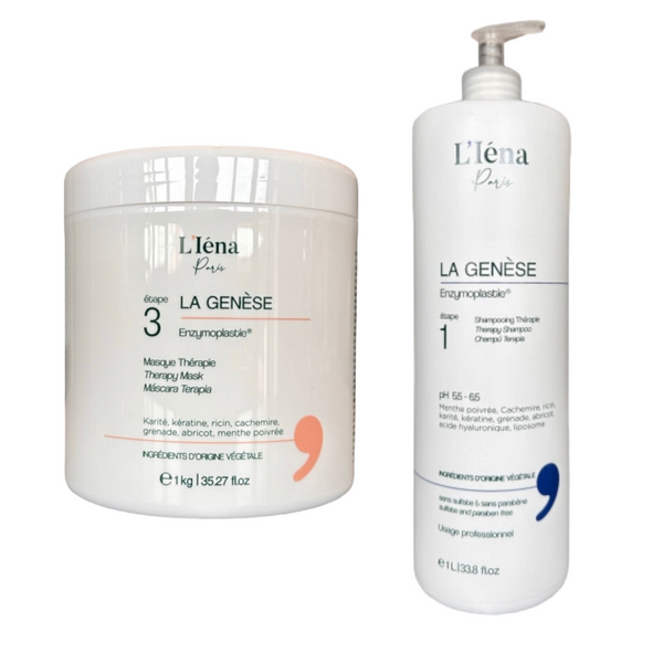 Shampooing masque d'entretien La Genèse L'Iéna Paris sans sulfate/parabene 2x1L